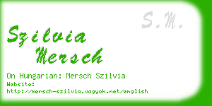 szilvia mersch business card